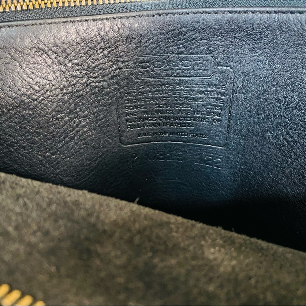 Coach 4065 Vintage 80s Black Glove Tanned Leather Lightweight Tote Laptop Bag - Picture 14 of 15